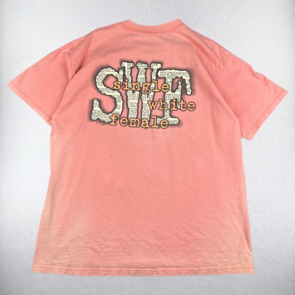 Vintage Chely Wright Single White Female T Shirt Men XL Pink Graphic Music - Picture 2 of 9